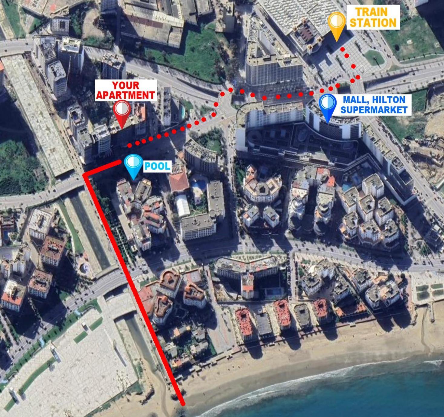 Modern Elegance With Sea Views In Central Tangier - Steps To Beach, Train And Attractions! Exterior photo